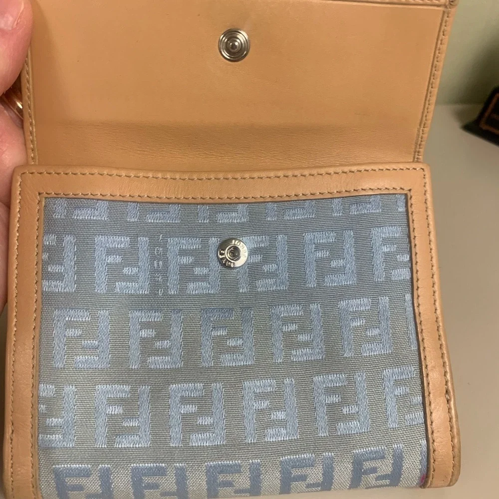 Fendi Zucchino FF Logo Canvas and Leather Wallet - Authentic and GUC - Picture 2 of 16